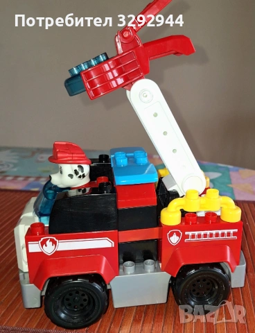 Конструктор Paw patrol,Mega bloks,пожарната на Роки за 3+години, снимка 2 - Конструктори - 54018509