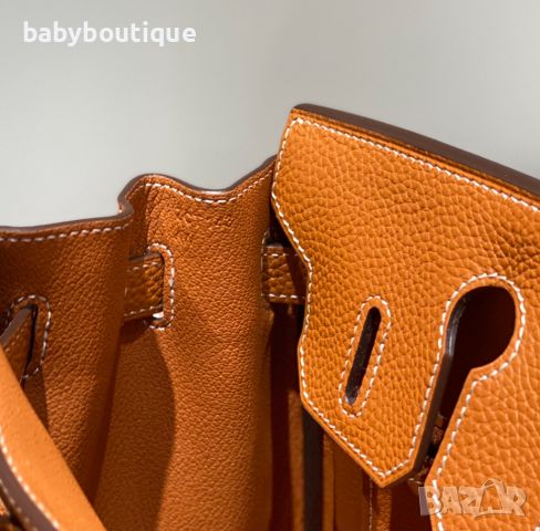 Hermes Birkin Golden brown/silver buckle, снимка 6 - Чанти - 45389904