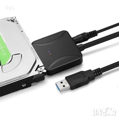 USB към 3.5" HDD Интерфейс Кабели (СЪС Вкл Зарядно) За връзка със старите 3.5" и 2.5" SATA дискове, снимка 5 - Кабели и адаптери - 48289843