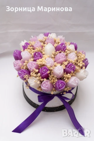 Ароматни букети от свещи, ръчна изработка 