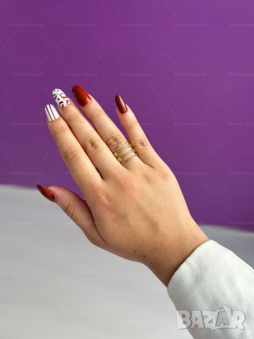 Хубав дамски пръстен от неръждаема стомана съчетава съвременен дизайн с деликатна елегантност, снимка 2 - Пръстени - 46374148