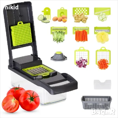 многофункционален уред за плодове и зеленчуци Кухненско ренде VEGETABLE CHOPPER 14 B 1 чопър слайсер, снимка 2 - Аксесоари за кухня - 49703361