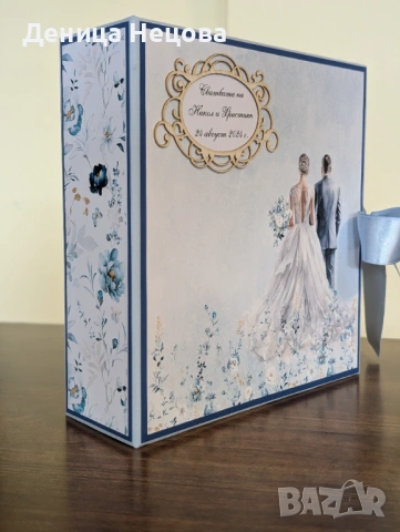 Сватбен албум, ръчно изработен албум за сватба, сватбена картичка, снимка 3 - Подаръци за сватба - 53475167