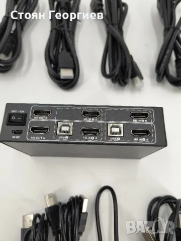 USB3.0 KVM превключвател 2 порта HDMI, 4K@60Hz KVM , снимка 3 - Други - 47248082