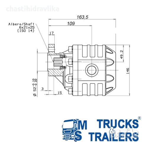 Зъбна помпа OMFB UNI NPH 34 10501100353 / 10501100344, снимка 2 - Части - 51060019