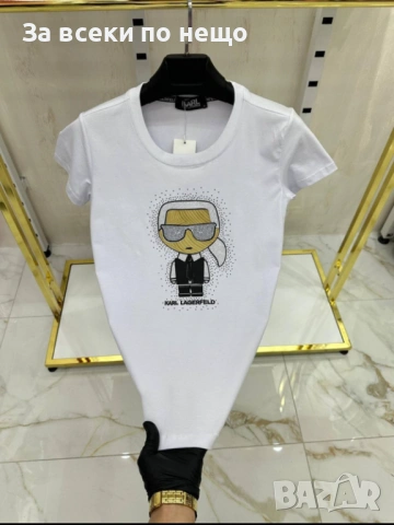 Karl Lagerfeld Дамска Тениска👚Дамска Блуза С Къс Ръкав - Различни Цветове Код Bal Style20, снимка 3 - Тениски - 53658020