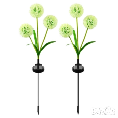 Соларни LED градински светлини - цветя, снимка 9 - Прожектори - 51844709