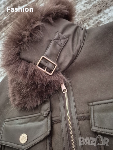 Дамско яке с пухена яка, снимка 6 - Якета - 52978259