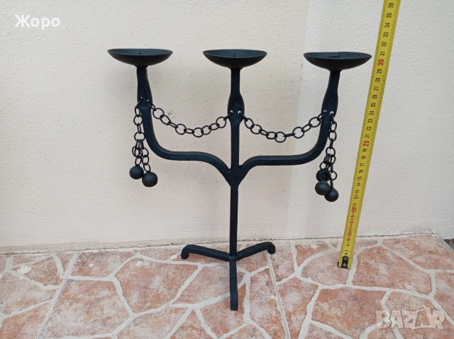 старинни ръчно изработени свещници свещник, снимка 5 - Антикварни и старинни предмети - 54220375