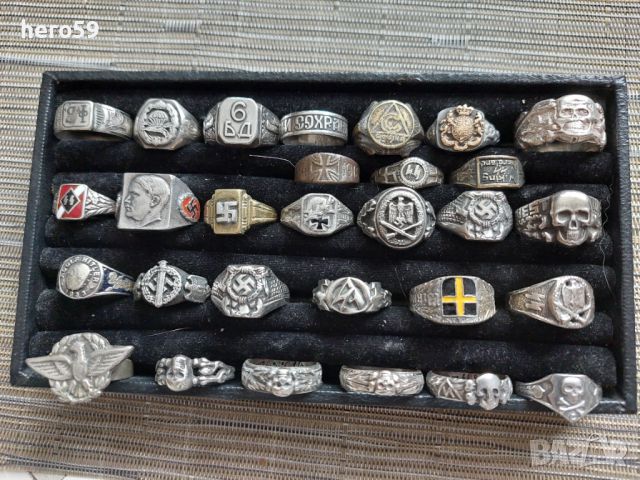 Колекция от военни сребърни пръстени/сребърен пръстен,сребро злато бронз/Моля Ви четете описанието!