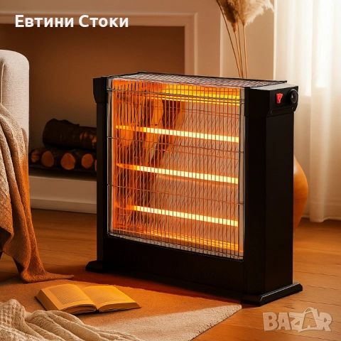 Кварцова печка LUXELL KS-2760 2200W с 4 тръби за бързо отопление, снимка 4 - Отоплителни печки - 52059878