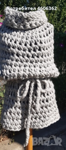 уникално ръчно изплетено пончо , снимка 2 - Жилетки - 51907639