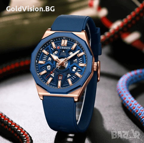 Мъжки часовник – CURREN 8437 – BLUE, снимка 5 - Мъжки - 54248250