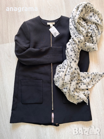 Нов черен тренчкот/пролетно палто и прекрасен шал Becksondergaard , снимка 2 - Палта, манта - 45069517