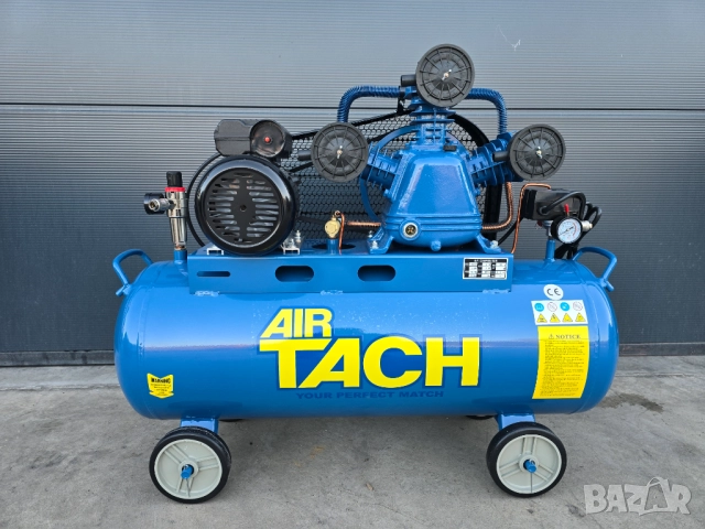 2025 Компресор за въздух - 100 литра 3.0 kW, 4 hp 8 bar.480л/м,