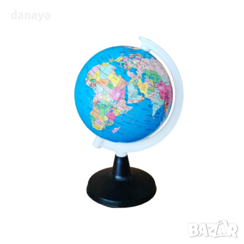 4659 Глобус географска политическа карта на света, диаметър 8.5 см, снимка 3 - Ученически пособия, канцеларски материали - 44967977