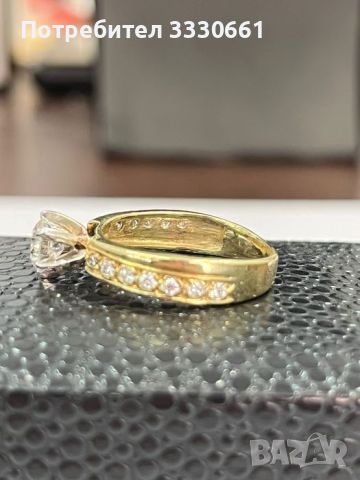 Годежен пръстен от жълто злато и брилянти, снимка 6 - Пръстени - 45826519