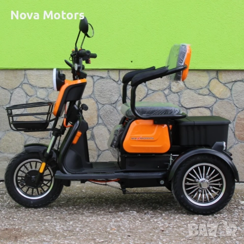  Електрическа Триместна Триколка X1 1500W/48V/12Ah , снимка 4 - Мотоциклети и мототехника - 41138170