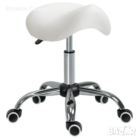Козметичен стол HomCom, Регулируем по височина, снимка 10 - Столове - 50366131