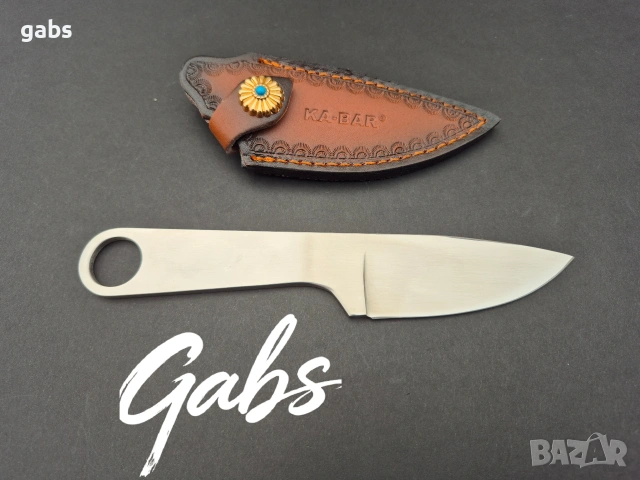 Нож KA BAR OLEAN NY ,фултанг с кожена кания, снимка 3 - Ножове - 53402353