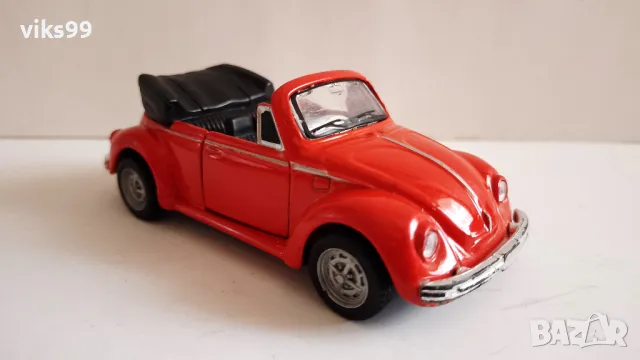 Volkswagen VW 1303 Beetle Cabriolet Maisto 1:36 , снимка 6 - Колекции - 47199990