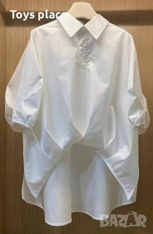 XL Нова бяла асиметрична риза