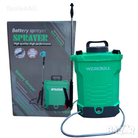 Акумулаторна Пръскачка WERKBULL 10 и 16 Литра – 12V, 4.8 bar, снимка 4 - Други инструменти - 50837399