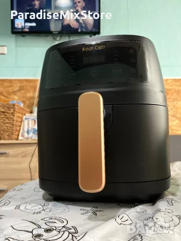 Airfryer Silver Crest S-18 2400 W 8 L капацитет на вместимост  8 предварително подготвени програмил , снимка 2 - Фритюрници - 49865318