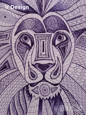 Абстрактна Картина "Лъвът от Юда"