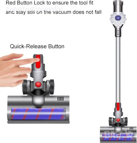 Dyson V7 V8 V10 V15 V11 турбо четка, снимка 5 - Прахосмукачки - 46707184