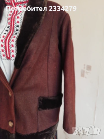 Антерия, стара женска зимна дреха 100% автентичност от миналото. Неизползвана от чеиз. , снимка 9 - Антикварни и старинни предмети - 51087088