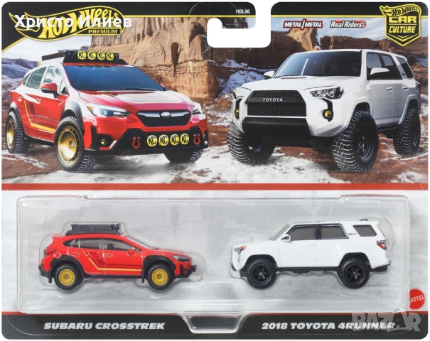 Колички Hot Wheels Premium Car Culture Subaru Crosstrek and 2018 Toyota 4Runner 1:64