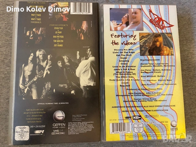 Aerosmith VHS Видео Касети Оригинали, снимка 2 - Други музикални жанрове - 53404483