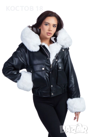 Дамско   кожено яке - 4260, снимка 12 - Якета - 52136538