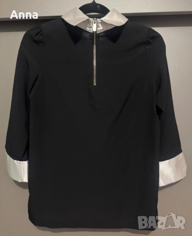 Шифонена блуза, 7/8 ръкави, стилна, елегантна, снимка 3 - Блузи с дълъг ръкав и пуловери - 54138454