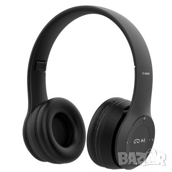 Безжични Bluetooth слушалки Eurotec - черни, снимка 1 - Безжични слушалки - 46400613