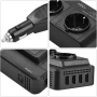 Cankypu 200W автомобилен инвертор към AC 220V конвертор с 2 контакта, 4 USB порта,, снимка 6