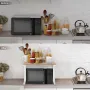Стойка за микровълнова фурна, 2 рафта за съхранение метален кухненски, снимка 5