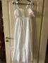 разкошна нова бяла волани  дълга елегантна женствена рокля 100 % памук памучна , снимка 2
