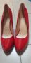 Продавам дамски червени обувки лак, висок ток, снимка 4
