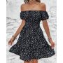Лятна рокличка флорална черна, снимка 1 - Рокли - 46023885