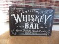 Метална табела уиски Whiskey bar добри приятели хубави напитки добре дошли бар готина компания, снимка 1