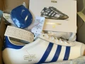Adidas Originals ROM Leather White Blue Чисто Нови Ест Кожа UK8 / EU42, снимка 2
