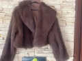 Дамско късо кафяво яке, снимка 1