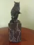 Бронзова фигура бухала. , снимка 7