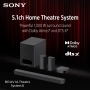 система 5.1 SONY HT-S60 BRAVIA THEATRE System 6 1000W, снимка 2