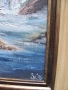 90-те картина масло, фазер , подпис ,45х17см., снимка 2