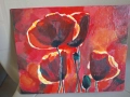 ✅КАРТИНА АКРИЛ - МАКОВЕ - 19/24 СМ.❗, снимка 4