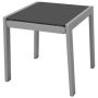 vidaXL Шезлонги с маса, алуминий, черни(SKU:42160, снимка 1 - Градински мебели, декорация  - 45444841