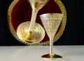 Бронзови чаши за ракия,орнаменти,клетъчен емайл., снимка 4